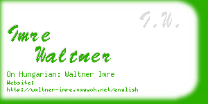 imre waltner business card